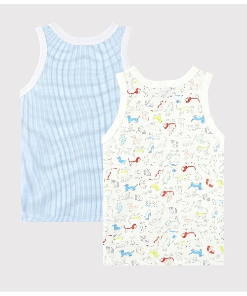 PETIT BATEAU（プチバトー）の「プリントタンクトップ2枚組