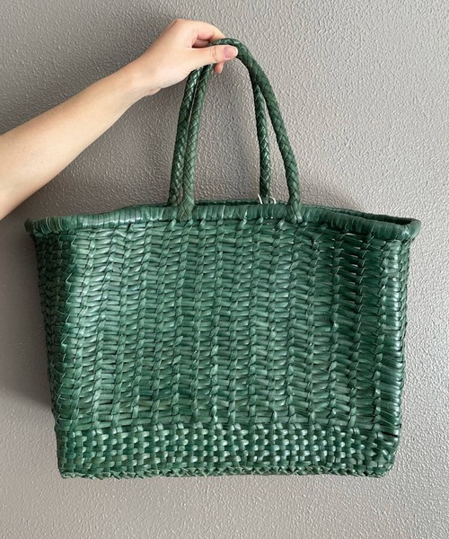 DRAGON（ドラゴン）の「《dragon / ドラゴン》レザーメッシュバッグ（トートバッグ・レディース・ホワイト/オレンジ/グリーン・FREE）」の6枚目の写真