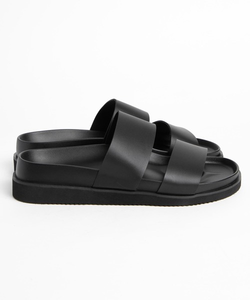 WEGO（ウィゴー）の「WEGO/PUダブルベルトサンダル（サンダル・メンズ・ブラック・LARGE/MEDIUM）」の5枚目の写真