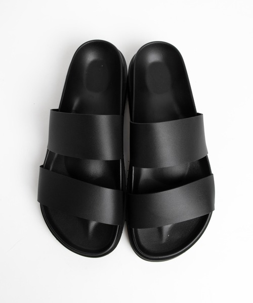 WEGO（ウィゴー）の「WEGO/PUダブルベルトサンダル（サンダル・メンズ・ブラック・LARGE/MEDIUM）」の9枚目の写真