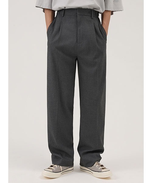 MASONPRINCE(メイソンプリンス)の「【MASONPRINCE】Adjustable waist casual tuck slacks SK2030(スラックス・メンズ・ブラック/グレー・XL/L/M/S)」の5枚目の写真