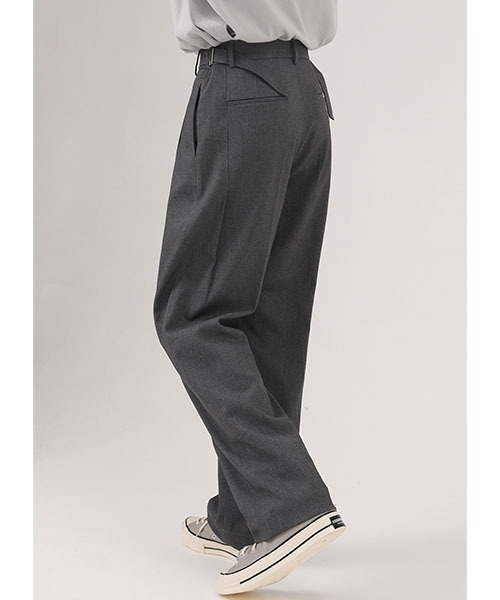 MASONPRINCE(メイソンプリンス)の「【MASONPRINCE】Adjustable waist casual tuck slacks SK2030(スラックス・メンズ・ブラック/グレー・XL/L/M/S)」の6枚目の写真