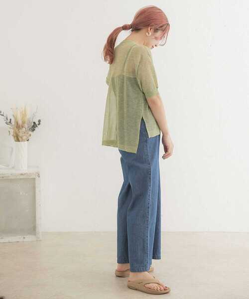 ITEMS URBANRESEARCH（アイテムズ アーバンリサーチ）の「ビスチェセットシアープルオーバー（ニット/セーター・レディース・チャコールグレー/ベージュ/グリーン・FREE）」の10枚目の写真