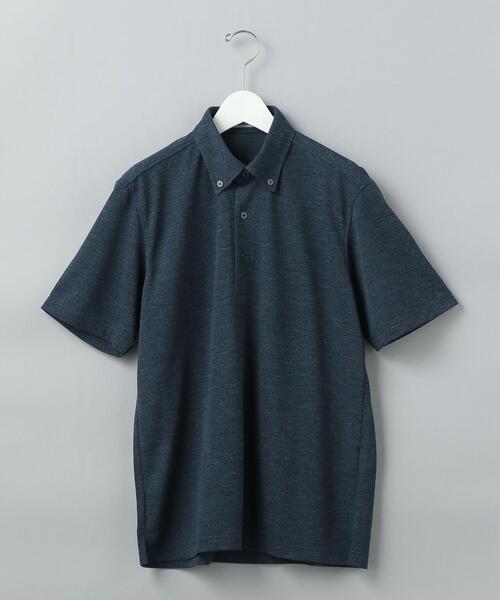 WORK TRIP OUTFITS GREEN LABEL RELAXING(ワークトリップアウトフィッツグリーンレーベル リラクシング)の「< 機能 / 吸水速乾 > WTO ドライミックス ボタンダウン 半袖 ポロシャツ(ポロシャツ・メンズ・ライトグレー/ライトブルー/ネイビー・SMALL/MEDIUM/LARGE/X-LARGE)」の3枚目の写真