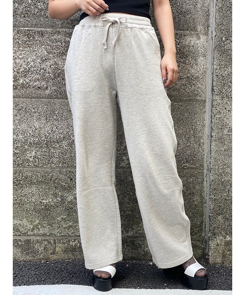 one way（ワンウェイ）の「【oneway Jeans】硫化染めパンツ（スウェットパンツ・レディース・ライトグレー/ライトブルー/ブラック/ベージュ・FREE）」の3枚目の写真