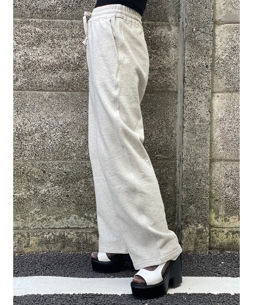 one way（ワンウェイ）の「【oneway Jeans】硫化染めパンツ（スウェットパンツ・レディース・ライトグレー/ライトブルー/ブラック/ベージュ・FREE）」の9枚目の写真