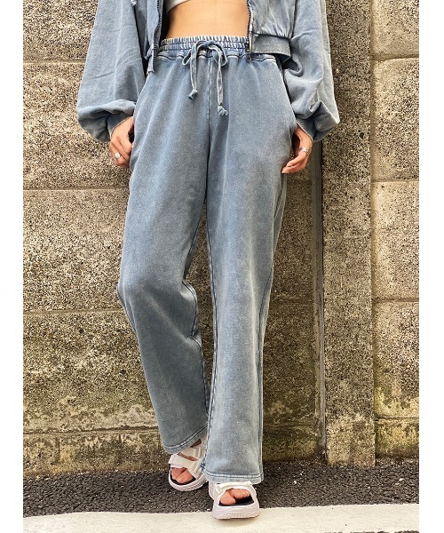 one way（ワンウェイ）の「【oneway Jeans】硫化染めパンツ（スウェットパンツ・レディース・ライトグレー/ライトブルー/ブラック/ベージュ・FREE）」の15枚目の写真
