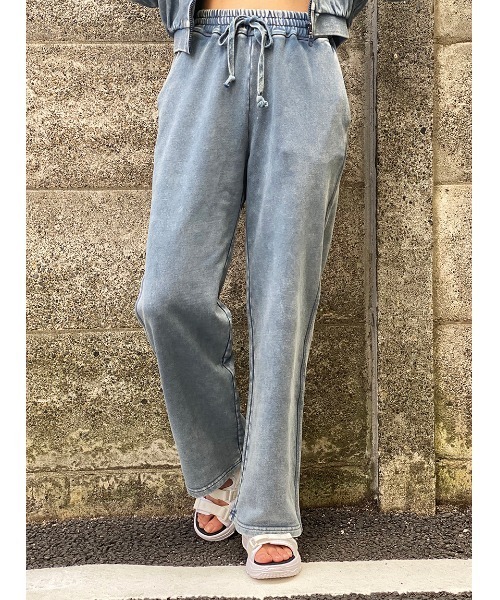one way（ワンウェイ）の「【oneway Jeans】硫化染めパンツ（スウェットパンツ・レディース・ライトグレー/ライトブルー/ブラック/ベージュ・FREE）」の16枚目の写真