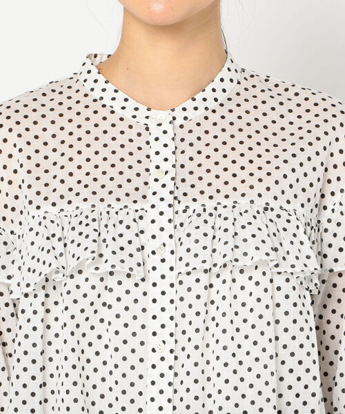 fredy emue（フレディエミュ）の「フリル切替6分袖ブラウス（シャツ/ブラウス・レディース・ブラック/オフホワイト/ホワイト系その他4・38）」の18枚目の写真