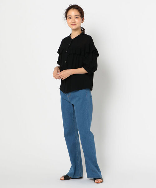 fredy emue（フレディエミュ）の「フリル切替6分袖ブラウス（シャツ/ブラウス・レディース・ブラック/オフホワイト/ホワイト系その他4・38）」の19枚目の写真