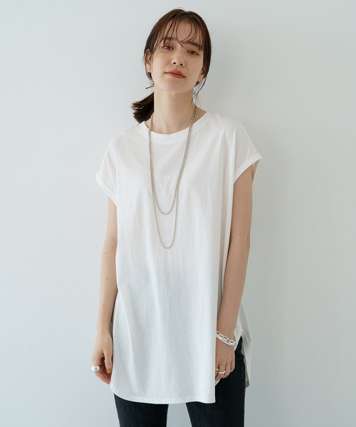 LOUNGEDRESS（ラウンジドレス）の「フレンチロゴT（Tシャツ/カットソー・レディース・オフホワイト/ブラック・FREE）」の13枚目の写真