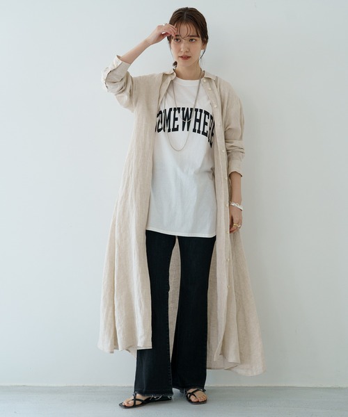 LOUNGEDRESS（ラウンジドレス）の「フレンチロゴT（Tシャツ/カットソー・レディース・オフホワイト/ブラック・FREE）」の20枚目の写真