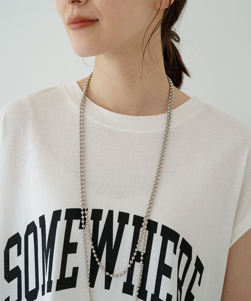 LOUNGEDRESS（ラウンジドレス）の「フレンチロゴT（Tシャツ/カットソー・レディース・オフホワイト/ブラック・FREE）」の21枚目の写真