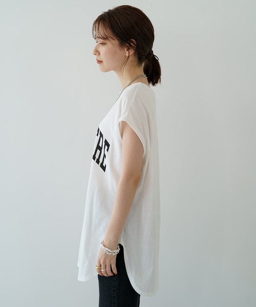 LOUNGEDRESS（ラウンジドレス）の「フレンチロゴT（Tシャツ/カットソー・レディース・オフホワイト/ブラック・FREE）」の12枚目の写真