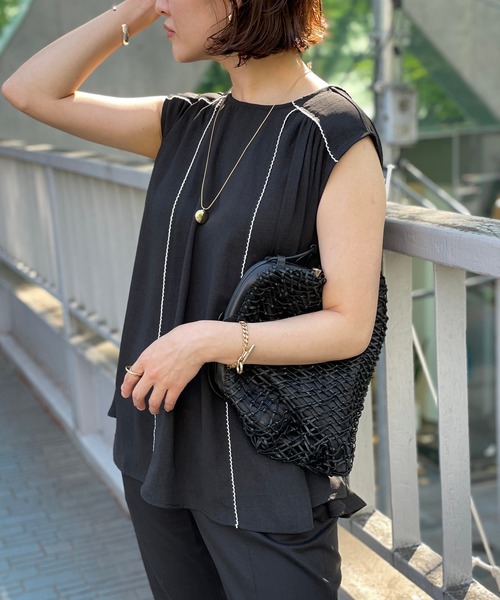 RIVE DROITE（リヴドロワ）の「ZOZOTOWN限定/リネンライクブラウス（シャツ/ブラウス・レディース・ホワイト/ブラック・FREE）」の12枚目の写真