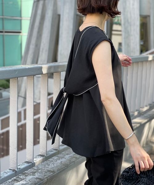 RIVE DROITE（リヴドロワ）の「ZOZOTOWN限定/リネンライクブラウス（シャツ/ブラウス・レディース・ホワイト/ブラック・FREE）」の13枚目の写真