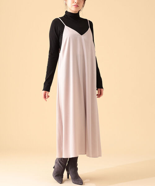 B:MING by BEAMS（ビーミングバイビームス）の「B:MING by BEAMS / サテン キャミソール ワンピース 21AW（ワンピース・レディース・ベージュ/ブラウン/ミント・SMALL/MEDIUM）」の10枚目の写真