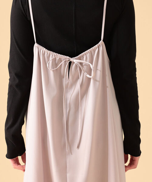 B:MING by BEAMS（ビーミングバイビームス）の「B:MING by BEAMS / サテン キャミソール ワンピース 21AW（ワンピース・レディース・ベージュ/ブラウン/ミント・SMALL/MEDIUM）」の13枚目の写真