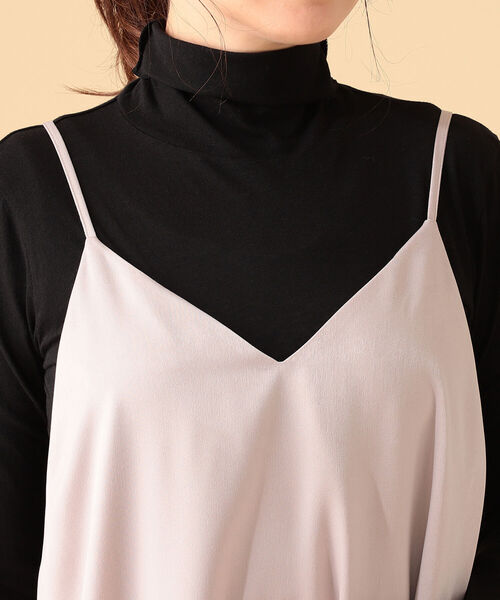 B:MING by BEAMS（ビーミングバイビームス）の「B:MING by BEAMS / サテン キャミソール ワンピース 21AW（ワンピース・レディース・ベージュ/ブラウン/ミント・SMALL/MEDIUM）」の14枚目の写真