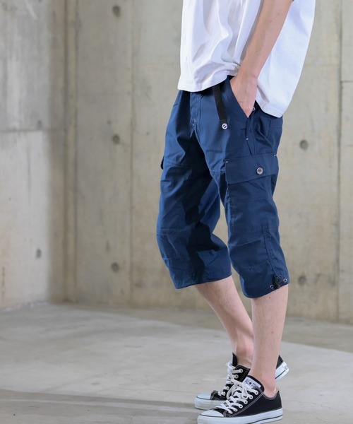 OUTDOOR PRODUCTS(アウトドアプロダクツ)の「【3】〔OUTDOOR PRODUCTS / アウトドアプロダクツ〕TCウェザー7分丈カーゴパンツ(カーゴパンツ・メンズ・ブルー/カモフラージュ/ブラック/ベージュ/ライトカーキ・LARGE/X-LARGE/MEDIUM)」の4枚目の写真