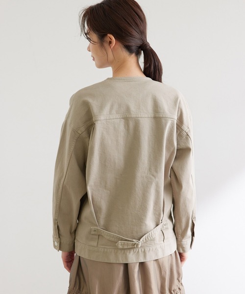 ROPE'（ロペ）の「【一部WEB限定】【セットアップ対応】クルーネックデニムGジャン（デニムジャケット・レディース・ベージュ/グレー/ブルー/ブルー系その他4・38）」の10枚目の写真