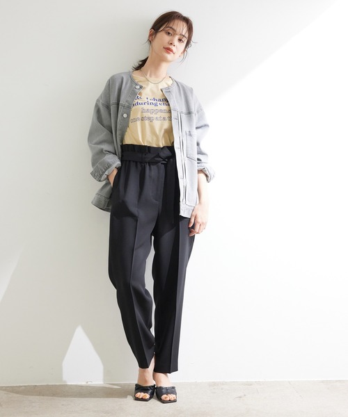 ROPE'（ロペ）の「【一部WEB限定】【セットアップ対応】クルーネックデニムGジャン（デニムジャケット・レディース・ベージュ/グレー/ブルー/ブルー系その他4・38）」の6枚目の写真