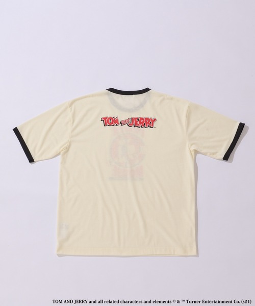 CIAOPANIC TYPY（チャオパニックティピー）の「【TOMandJERRY/トムとジェリー】リンガーTee（Tシャツ/カットソー・メンズ・オフホワイト/グレー/イエロー・L/M/S）」の5枚目の写真