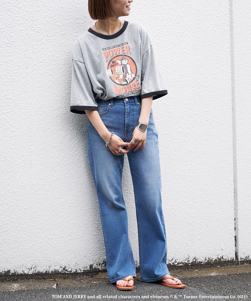 CIAOPANIC TYPY（チャオパニックティピー）の「【TOMandJERRY/トムとジェリー】リンガーTee（Tシャツ/カットソー・メンズ・オフホワイト/グレー/イエロー・L/M/S）」の10枚目の写真