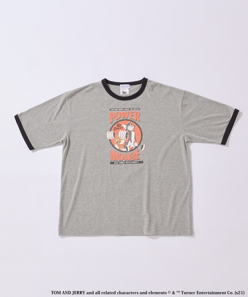 CIAOPANIC TYPY（チャオパニックティピー）の「【TOMandJERRY/トムとジェリー】リンガーTee（Tシャツ/カットソー・メンズ・オフホワイト/グレー/イエロー・L/M/S）」の12枚目の写真