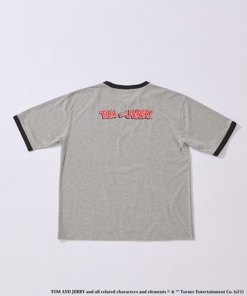 CIAOPANIC TYPY（チャオパニックティピー）の「【TOMandJERRY/トムとジェリー】リンガーTee（Tシャツ/カットソー・メンズ・オフホワイト/グレー/イエロー・L/M/S）」の13枚目の写真