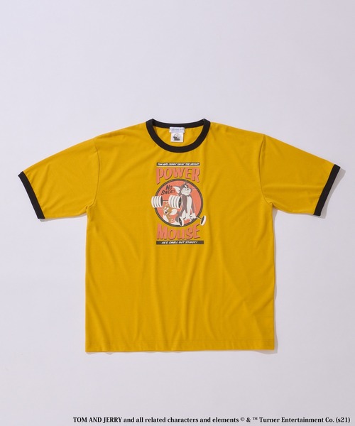 CIAOPANIC TYPY（チャオパニックティピー）の「【TOMandJERRY/トムとジェリー】リンガーTee（Tシャツ/カットソー・メンズ・オフホワイト/グレー/イエロー・L/M/S）」の15枚目の写真