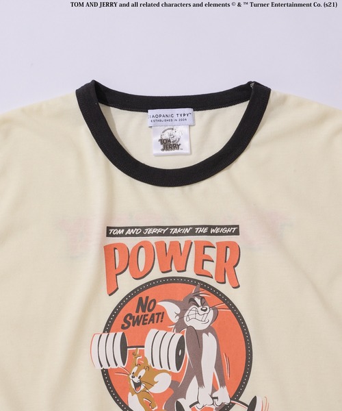 CIAOPANIC TYPY（チャオパニックティピー）の「【TOMandJERRY/トムとジェリー】リンガーTee（Tシャツ/カットソー・メンズ・オフホワイト/グレー/イエロー・L/M/S）」の17枚目の写真