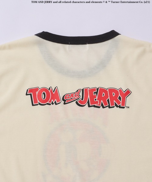 CIAOPANIC TYPY（チャオパニックティピー）の「【TOMandJERRY/トムとジェリー】リンガーTee（Tシャツ/カットソー・メンズ・オフホワイト/グレー/イエロー・L/M/S）」の18枚目の写真