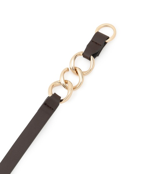 ROPE' PICNIC（ロペピクニック）の「14ｍｍ 3連チェーンギボシベルト（ベルト・レディース・ブラック/ダークブラウン/ベージュ・FREE）」の4枚目の写真
