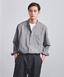 UNITED ARROWS | ＜UNITED ARROWS＞ コットン/ウール バンドカラー シャツ(シャツ/ブラウス)