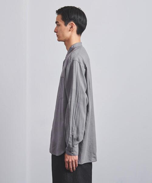 UNITED ARROWS(ユナイテッドアローズ)の「<UNITED ARROWS> コットン/ウール バンドカラー シャツ(シャツ/ブラウス・メンズ・ダークブラウン/ダークグレー/ロイヤルブルー・SMALL/MEDIUM/LARGE/X-LARGE)」の6枚目の写真