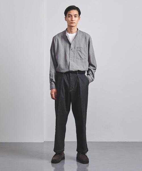 UNITED ARROWS(ユナイテッドアローズ)の「<UNITED ARROWS> コットン/ウール バンドカラー シャツ(シャツ/ブラウス・メンズ・ダークブラウン/ダークグレー/ロイヤルブルー・SMALL/MEDIUM/LARGE/X-LARGE)」の5枚目の写真