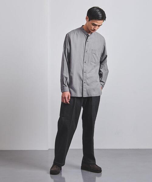 UNITED ARROWS(ユナイテッドアローズ)の「<UNITED ARROWS> コットン/ウール バンドカラー シャツ(シャツ/ブラウス・メンズ・ダークブラウン/ダークグレー/ロイヤルブルー・SMALL/MEDIUM/LARGE/X-LARGE)」の14枚目の写真