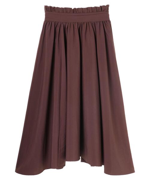 Honey Salon(ハニーサロン)の「ハイウエストフリルスカート(スカート・レディース・ライトグレー/ブラウン・FREE)」の14枚目の写真