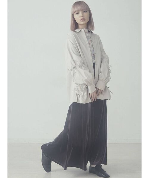 merry jenny（メリージェニー）の「【セットアップ】ベロアハイウエストロングスカート（スカート・レディース・ブラック/パープル/ブラウン/カーキ・FREE）」の11枚目の写真