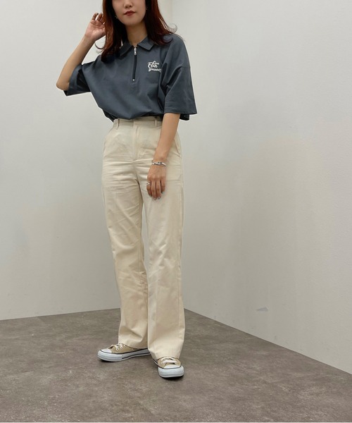 apres jour mignon（アプレジュールミニョン）の「ハーフジップTシャツ【ZOZOTOWN限定アイテム】（Tシャツ/カットソー・レディース・ダークグリーン/ナチュラル/ダークブルー・X-LARGE/フリー）」の10枚目の写真