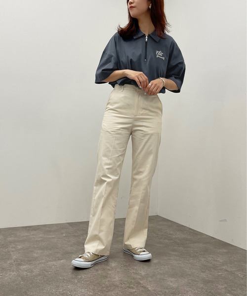 apres jour mignon（アプレジュールミニョン）の「ハーフジップTシャツ【ZOZOTOWN限定アイテム】（Tシャツ/カットソー・レディース・ダークグリーン/ナチュラル/ダークブルー・X-LARGE/フリー）」の17枚目の写真