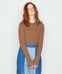 AEWEN MATOPH | ＜AEWEN MATOPH（イウエン マトフ）＞ハンドステッチ リブ クルーネックニット†(ニット/セーター)