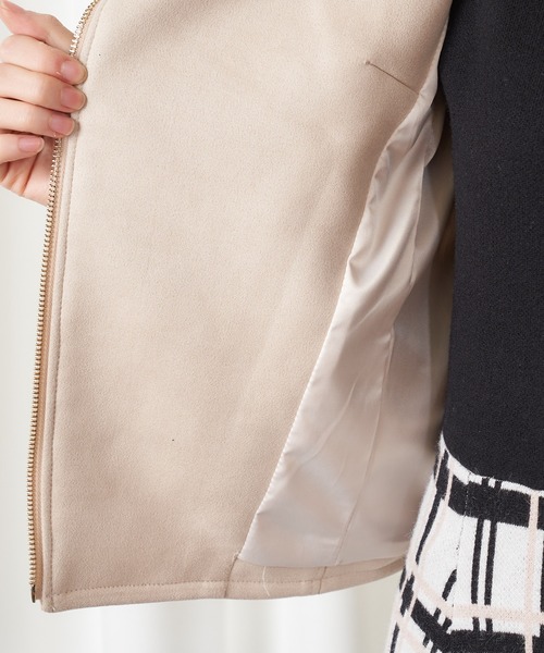 MIIA（ミーア）の「ライダースジャケット（ライダースジャケット・レディース・ブラック/ベージュ/ブラック系その他/ベージュ系その他・FREE）」の20枚目の写真