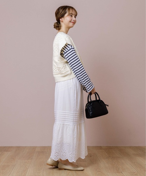 flower（フラワー）の「カシュクールニットベスト（ベスト・レディース・ベージュ/アイボリー・FREE）」の16枚目の写真