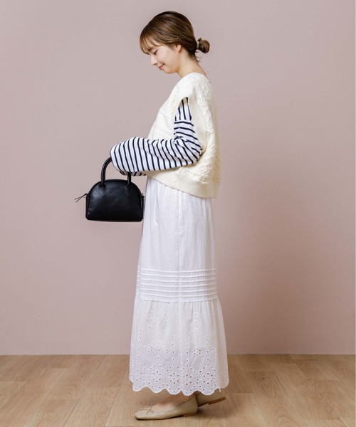 flower（フラワー）の「カシュクールニットベスト（ベスト・レディース・ベージュ/アイボリー・FREE）」の6枚目の写真