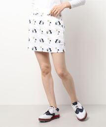 LOUDMOUTH/ラウドマウス ゴルフウェア 総柄 UVカット ストレッチ ひざ上 ミニ丈 スカート