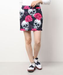 LOUDMOUTH/ラウドマウス ゴルフウェア 総柄 UVカット ストレッチ ひざ上 ミニ丈 スカート