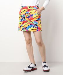 LOUDMOUTH/ラウドマウス ゴルフウェア 総柄 UVカット ストレッチ ひざ上 ミニ丈 スカート
