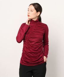 ハイネック ギャザープルオーバー